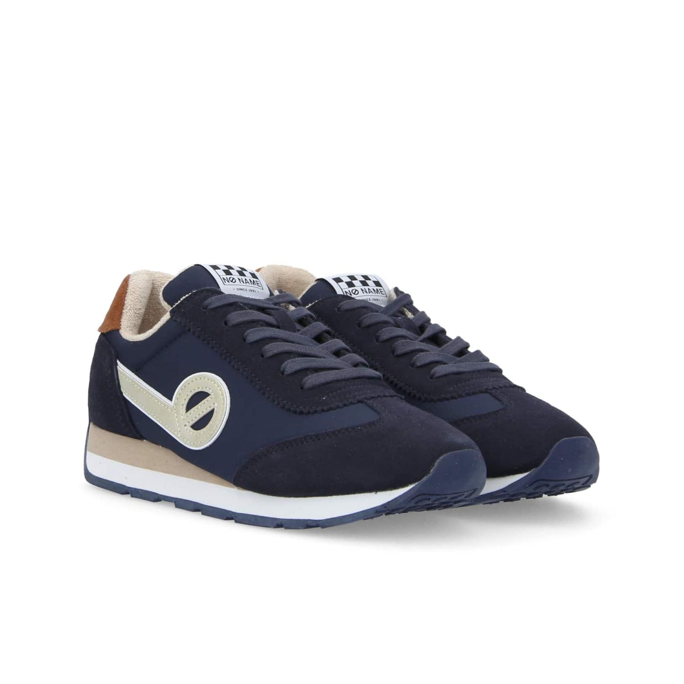 CITY RUN JOGGER  -  SQUARE/SUEDE  - BLU MARINO